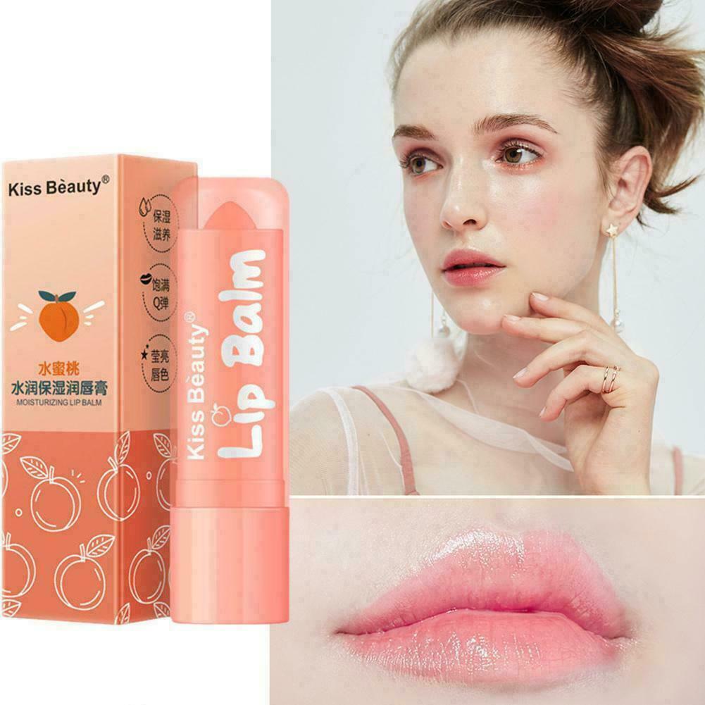 Moisture Lip Balm Long Lasting Natural Peach Jelly Waterproof Gift Best new