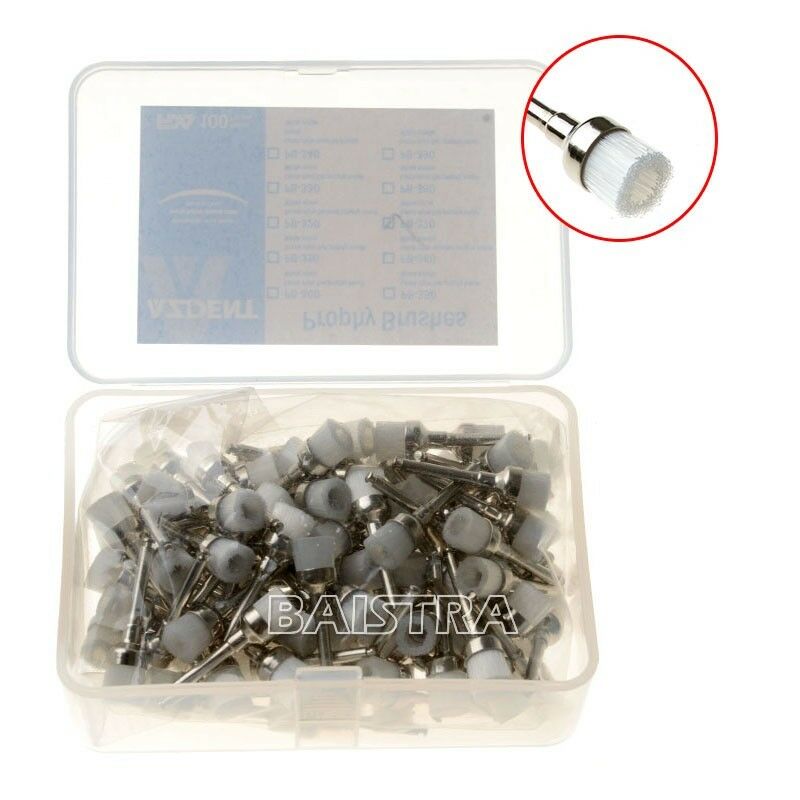 10 X AZDENT Dental Prophy Polishing Brush Bowl Shape Brushes White Nylon PB-370