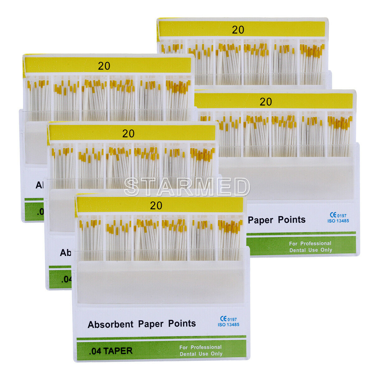 10X Dental Absorbent Paper Points Taper 0.04 #20 Root Endodontics Cleaning