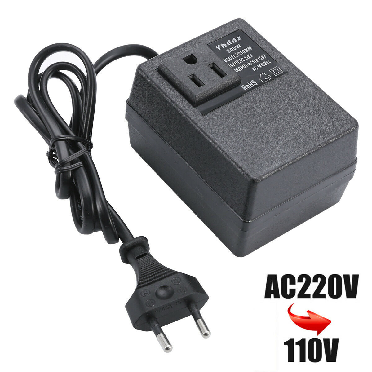 200W 220V to 110V Step Down Adapter Transformer Travel Voltage Power Converter
