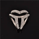 Women Elegant Crystal Rhinestone Scarf Ring Buckle Slide Clip Scarf Jewelrys