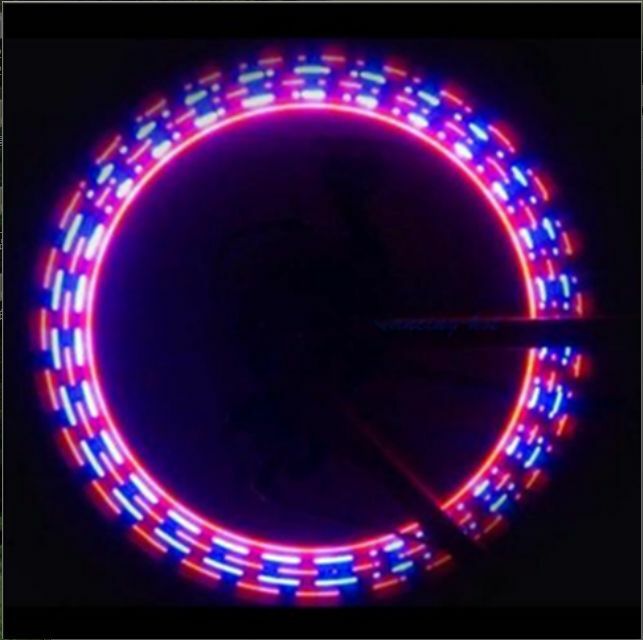 2PCS 5 LED Flash Light Bicycle Motorcycle Car Bike Tyre Tire Wheel Valve Lamp US