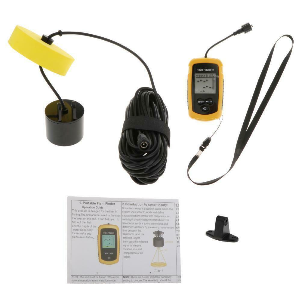 Finder LCD display fish finder module including transducer float underwater