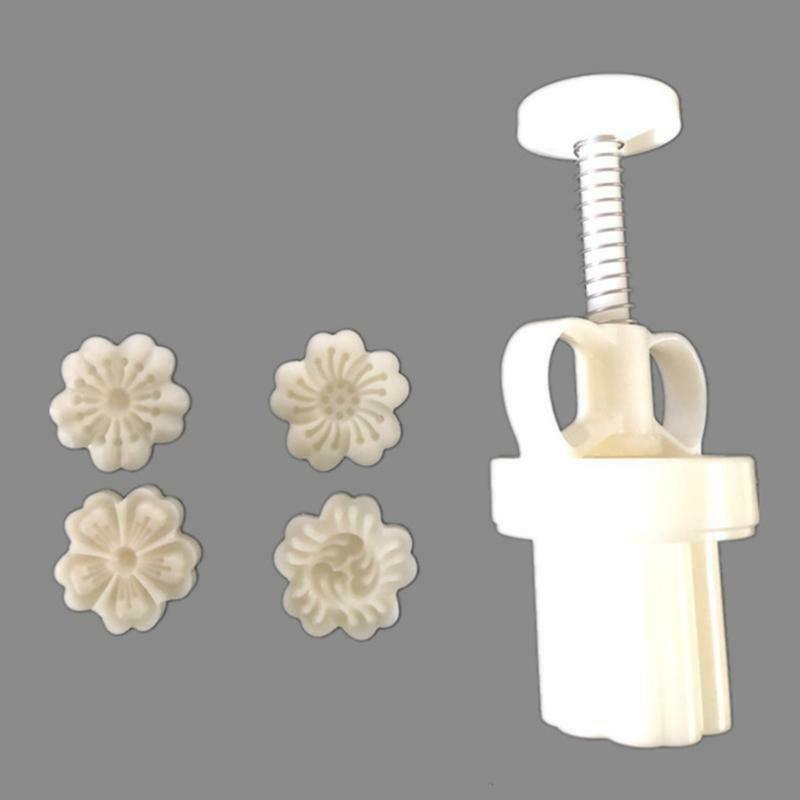 Mooncake Mold 25g Cherry Blossoms Stamp Cake Cookie Mould Cutter Hand Pressure