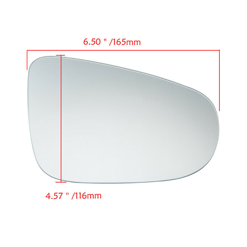 1x For VW Golf MK6 2009-2013 Passenger Side Rearview Wing Mirror Glass W/ Heated