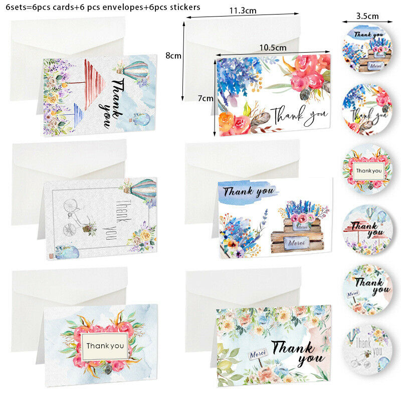 30 Pcs Flowers Thank You Card Praise Labels Holiday Greeting Card Message.l8