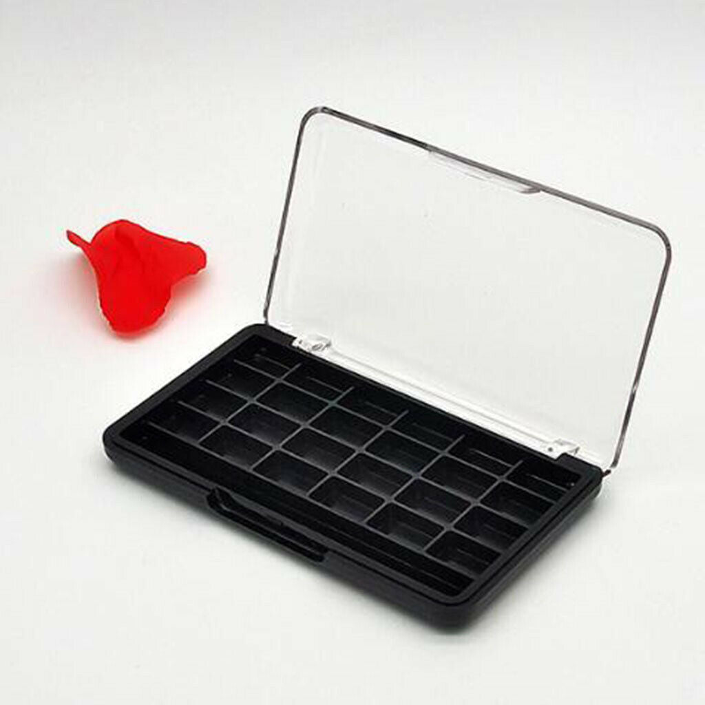 2Pcs 24 Grids Makeup Eyeshadow Palette Blusher Pressed Powder Container Case