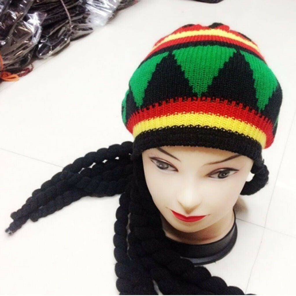 Jamaica Dreadlocks Dread Wig   Hat Party Costume Reggae RASTA   Headwear