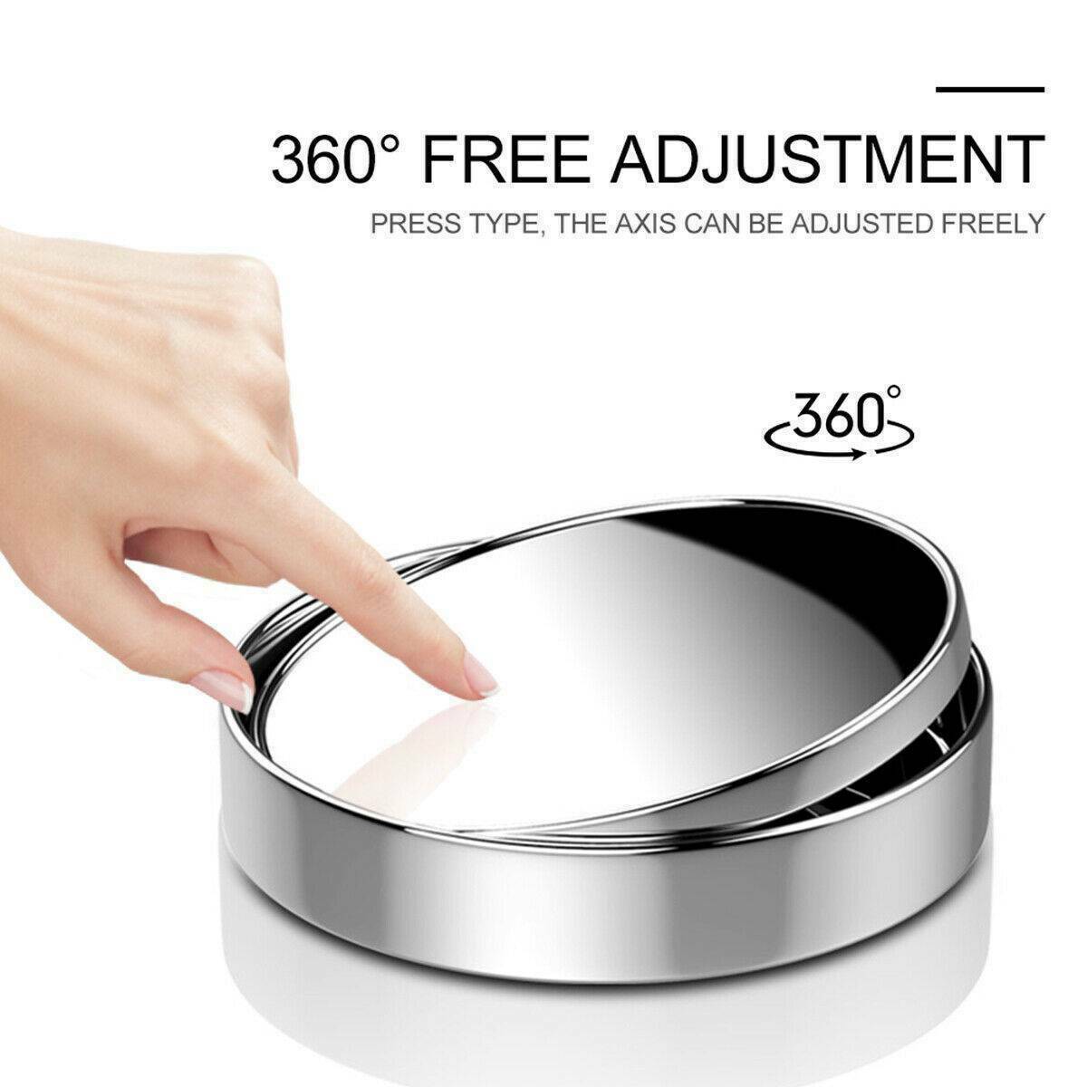 2pcs Car mirror Wide Angle Round Convex Blind Rear View Spot Mirror 360Â° New