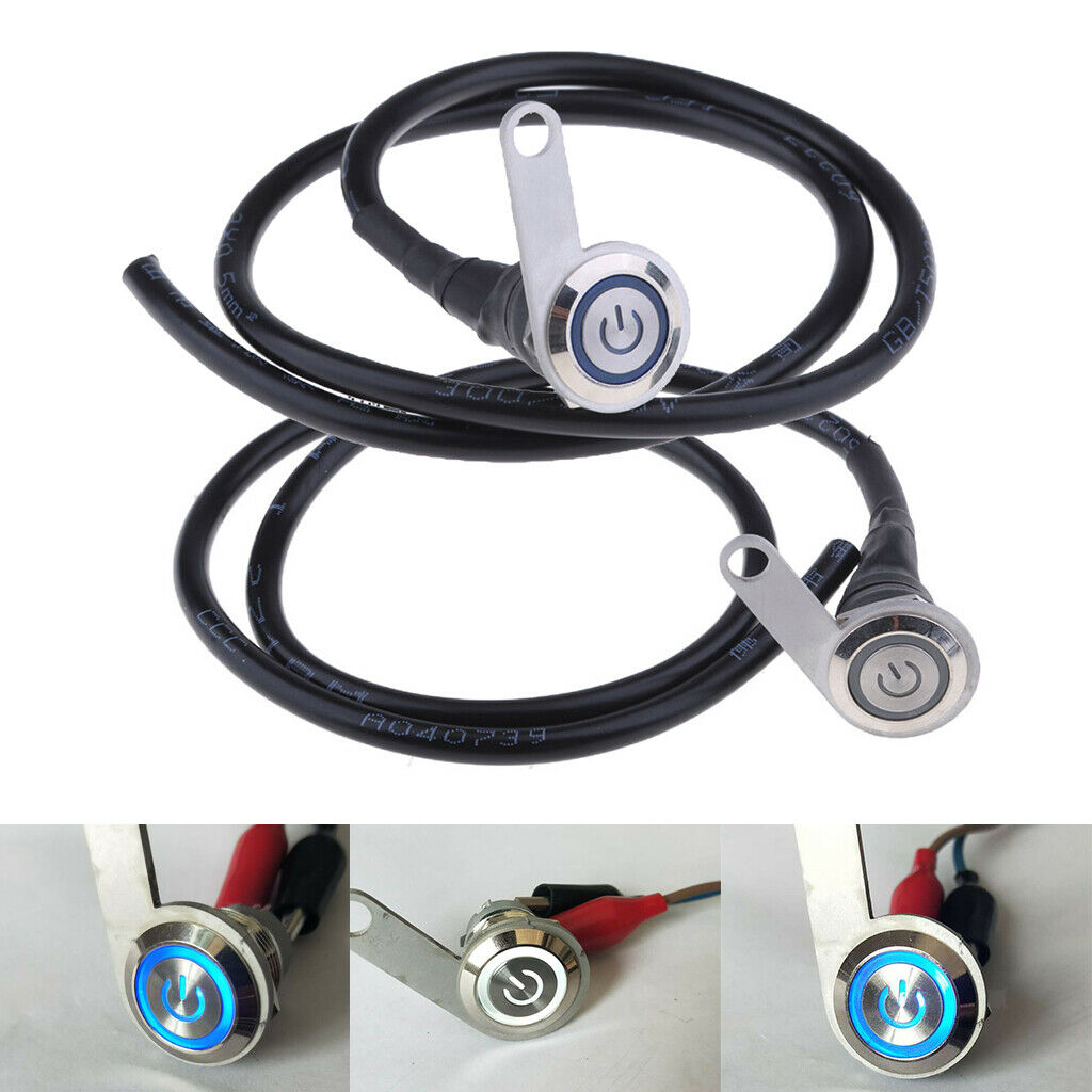 2Pieces 12V Motorcycle LED Handlebar Headlight Foglight Switch Waterproof