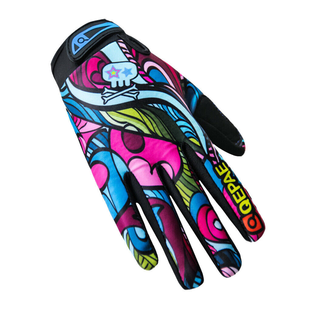 Full Finger Gloves Cycling Gel Pad Anti-Slip and Shock Mitts Gorgeous Color