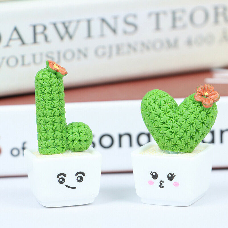 4PcsCactus Shaped Adornments Decorative Bonsai Prop Cactus Plant Potted DecoFCA