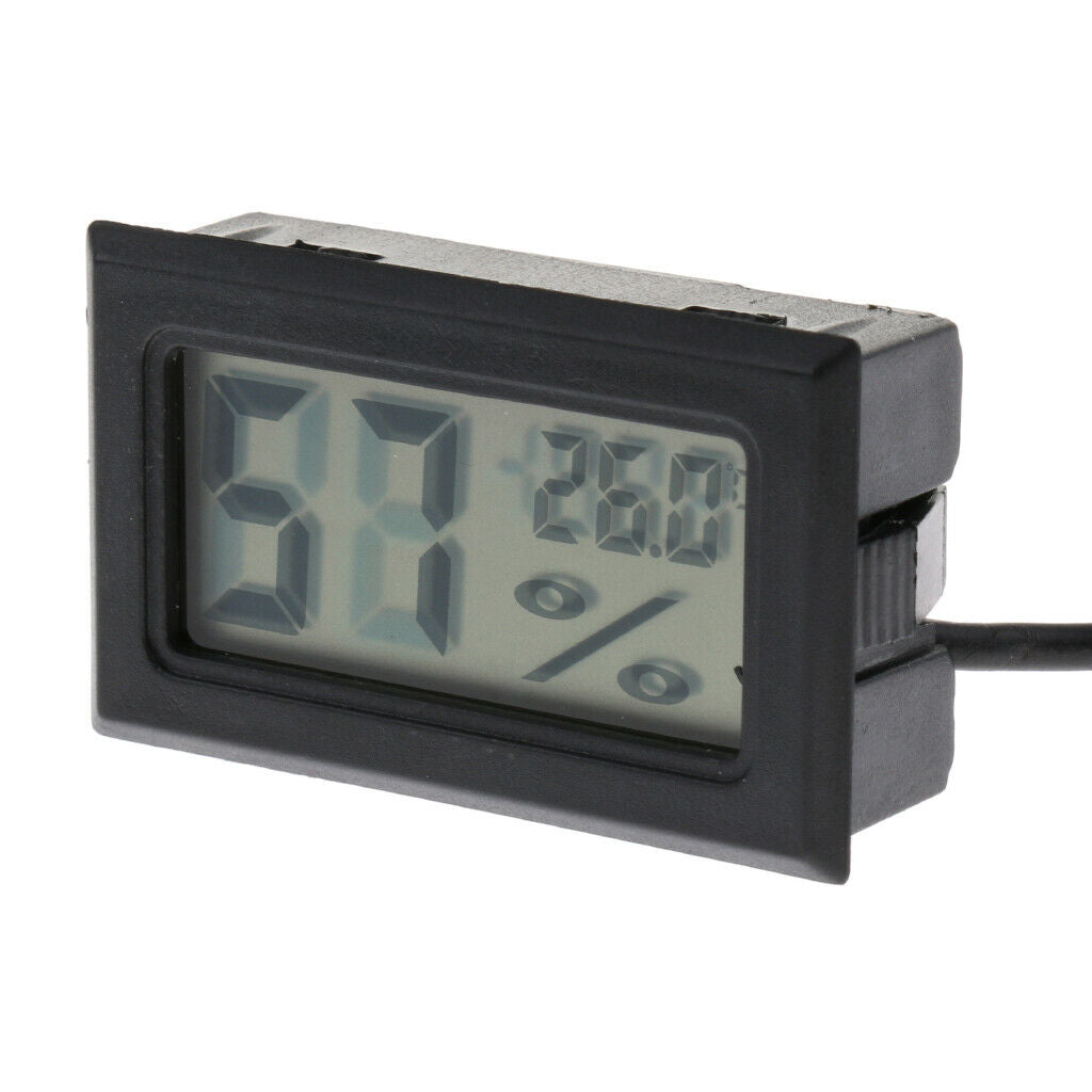 2pcs Pet Reptile Terrarium Digital Thermometer & Hygrometer