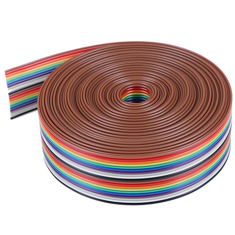 5M 1.27mm 20P Cable Rainbow Flat Line Support Wire Soldered Cable Connector Y1