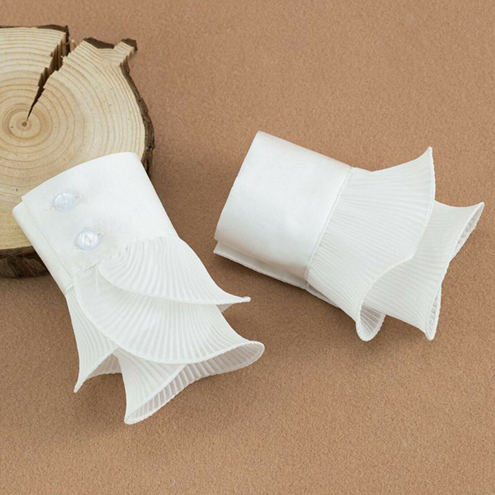 Detachable False Collar and Cuff Cotton Ruffles Women Shirt Clothes Accessories