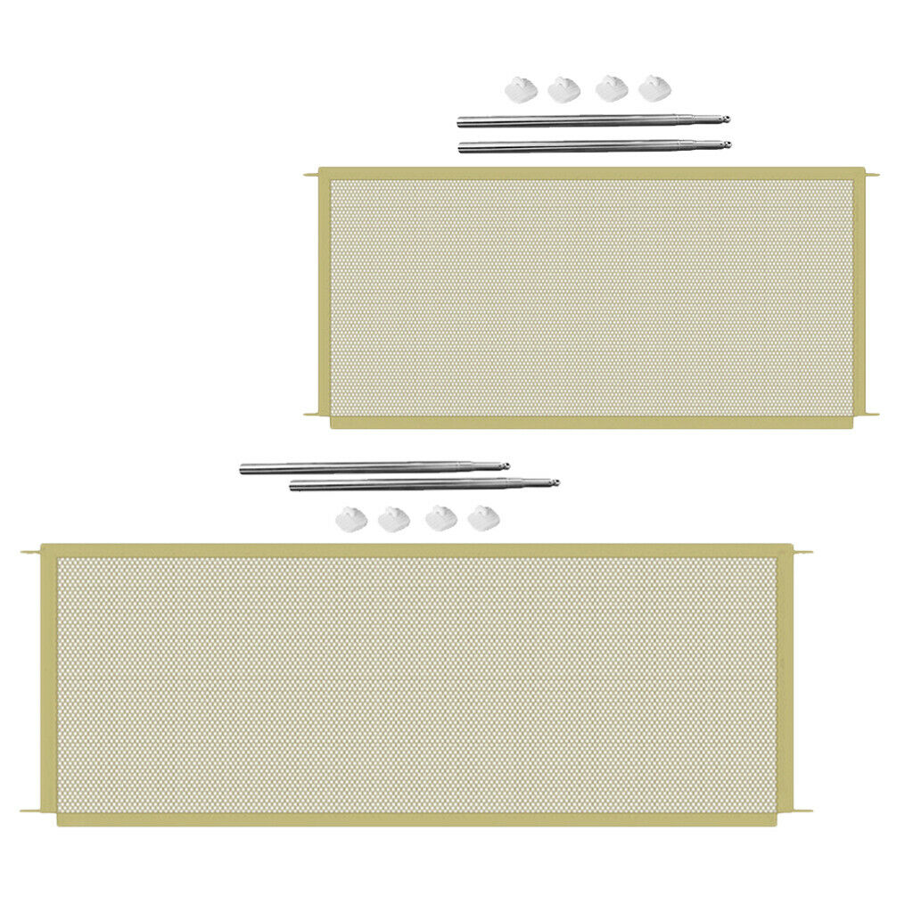 Set of 2 Folding Dogs Safety Fence Pet Isolation Gate for Doggies Indoor
