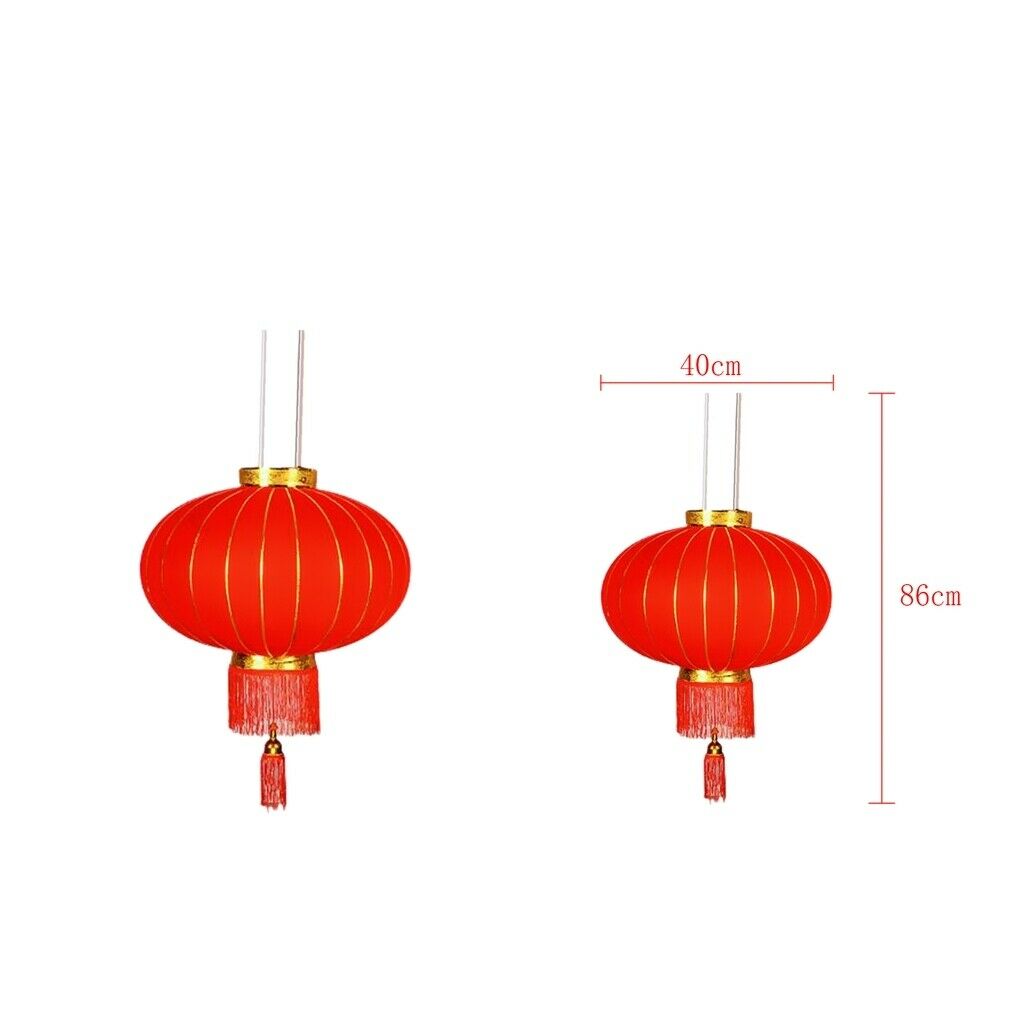 2 Pieces Chinese Flocking Red Lantern, Flocking Red Lanterns Are Made of