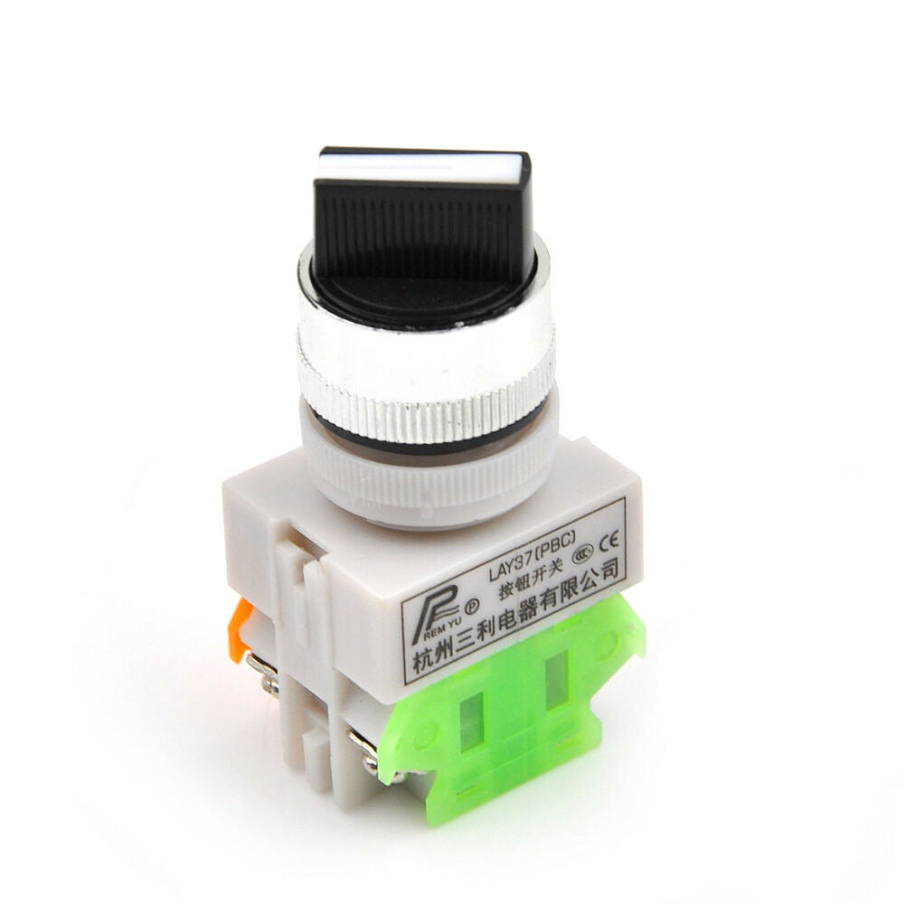 Three Position Selector Rotary Switch Power Ignition LAY37-20X3 22mm SwitcheH WF