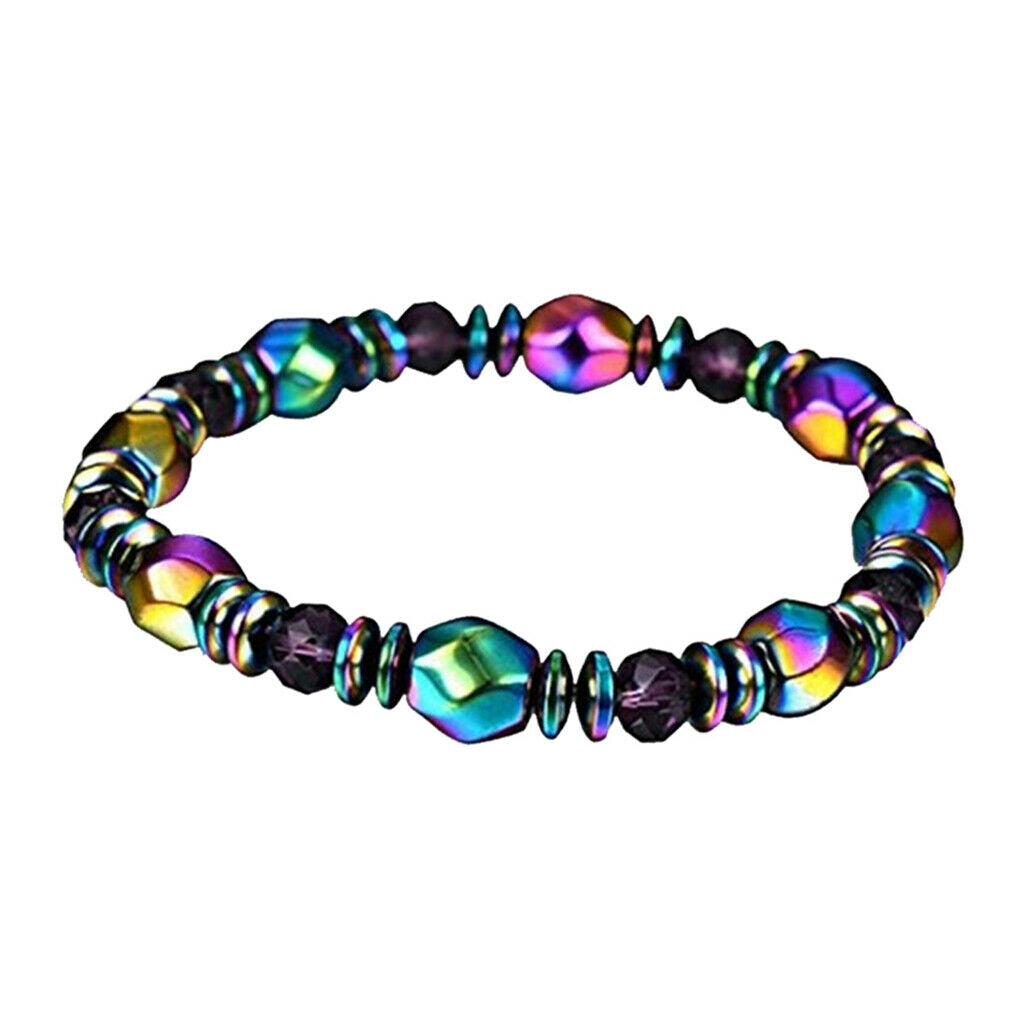 Metal Energy Hematite Magnetic Therapy Bracelet Electroplated Beads