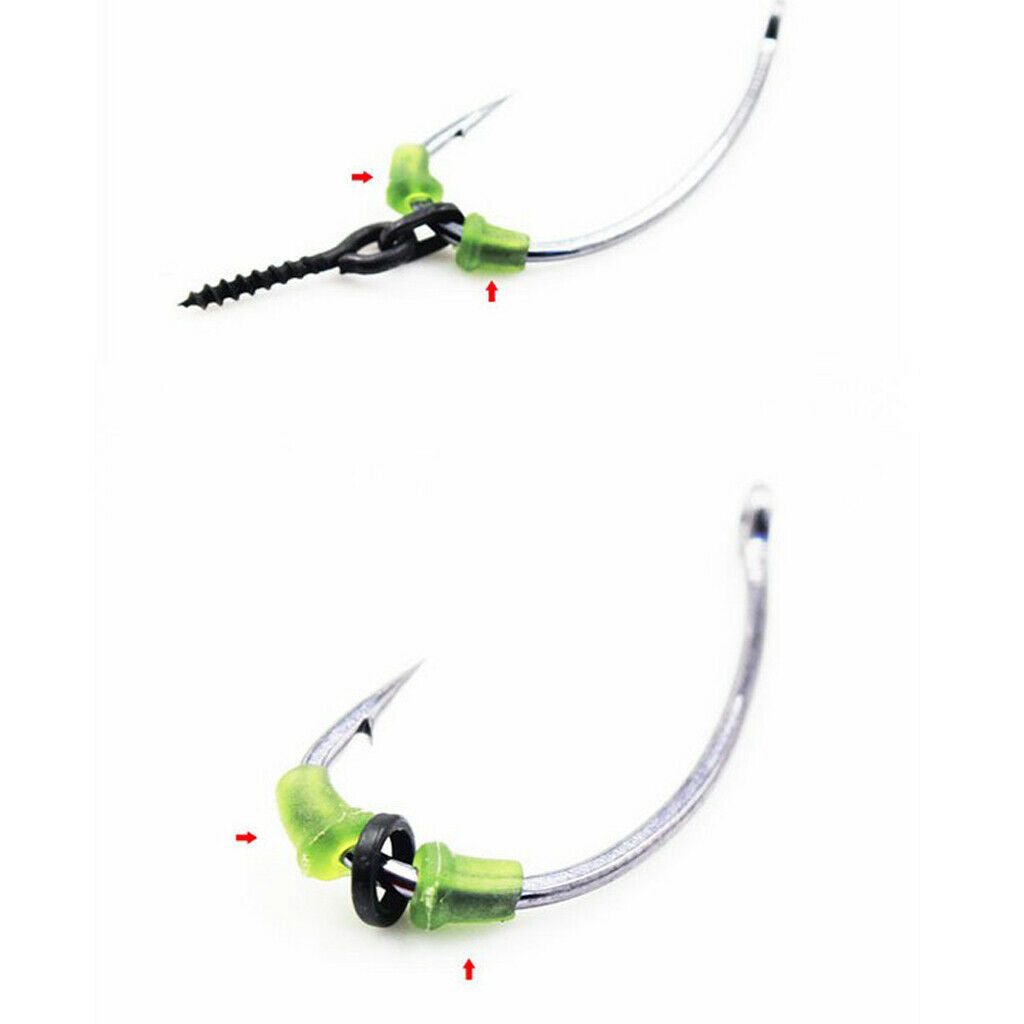 50pcs Rubber Fishing Hook Stoppers Fishing Bait Stop Beads Baits Holder