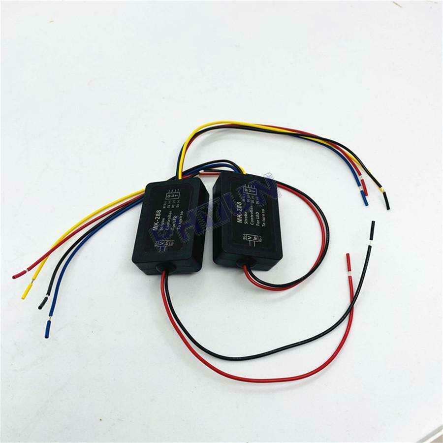 2Pcs Car Brake/Turn Signal Light Module Boxes For 3 Step Sequential Chase Flash