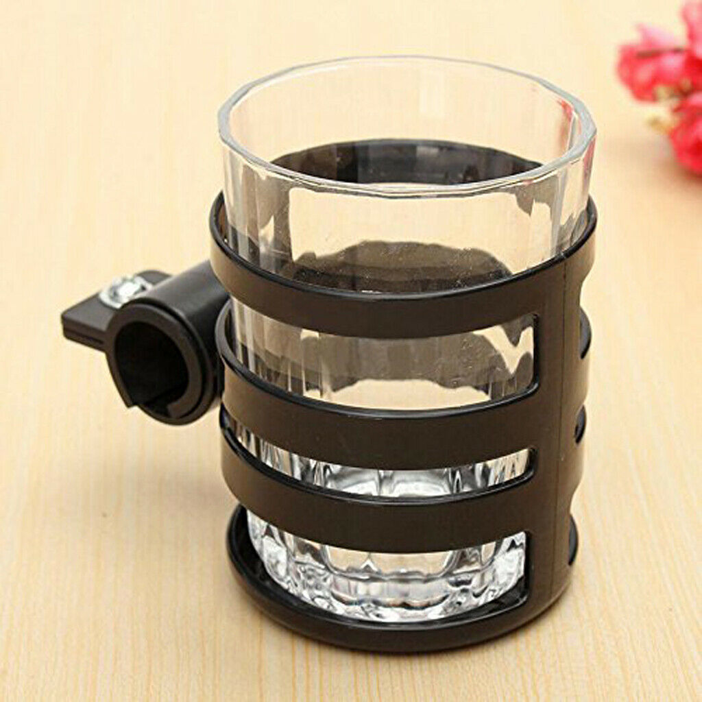 2Pcs MTB Bicycle Front Cup Holder Bike Coffee Mug Bottle Cage Mounting Black