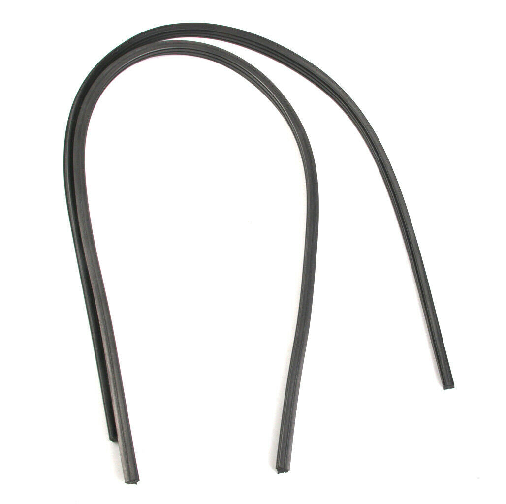 2 Pieces Universal 28 Inch 6mm Black Rubber Wiper Blade Frameless for Car Bus