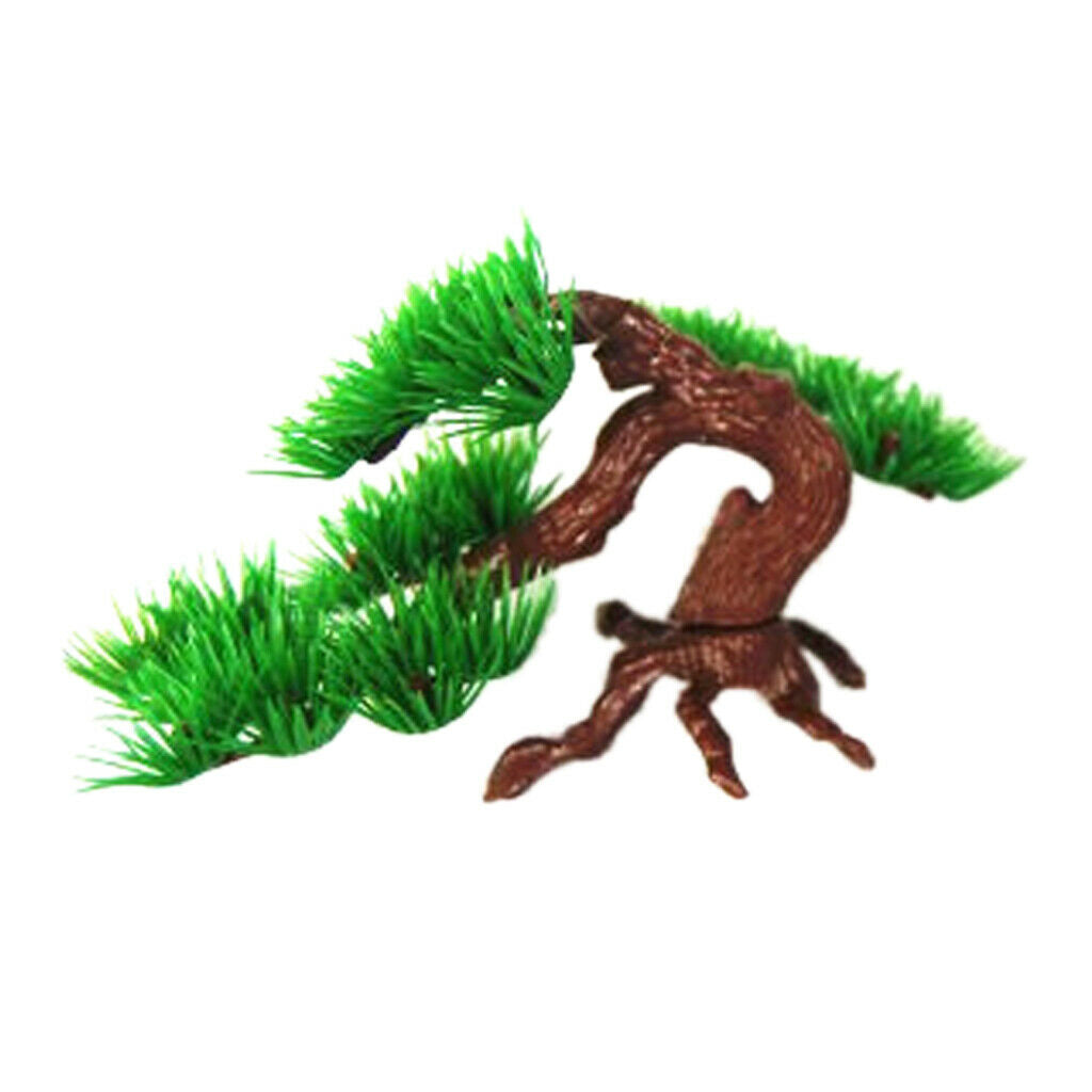 2 Pcs Plastic Pine Tree Artificial Plants for Home Kitchen Office Bookshelf