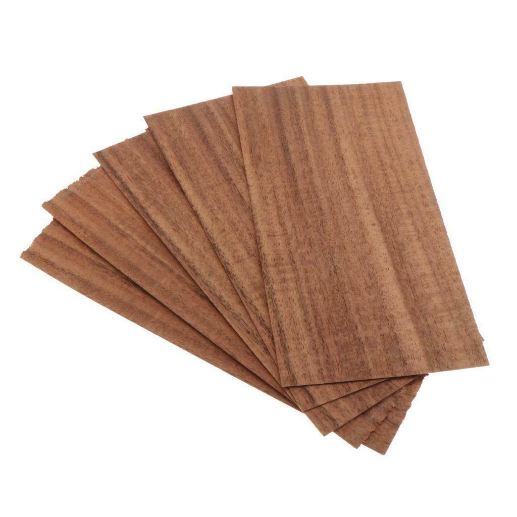 5pcs Classic Guitar Wood Head Veneer Shell Sheet for Decor Parts Acacia