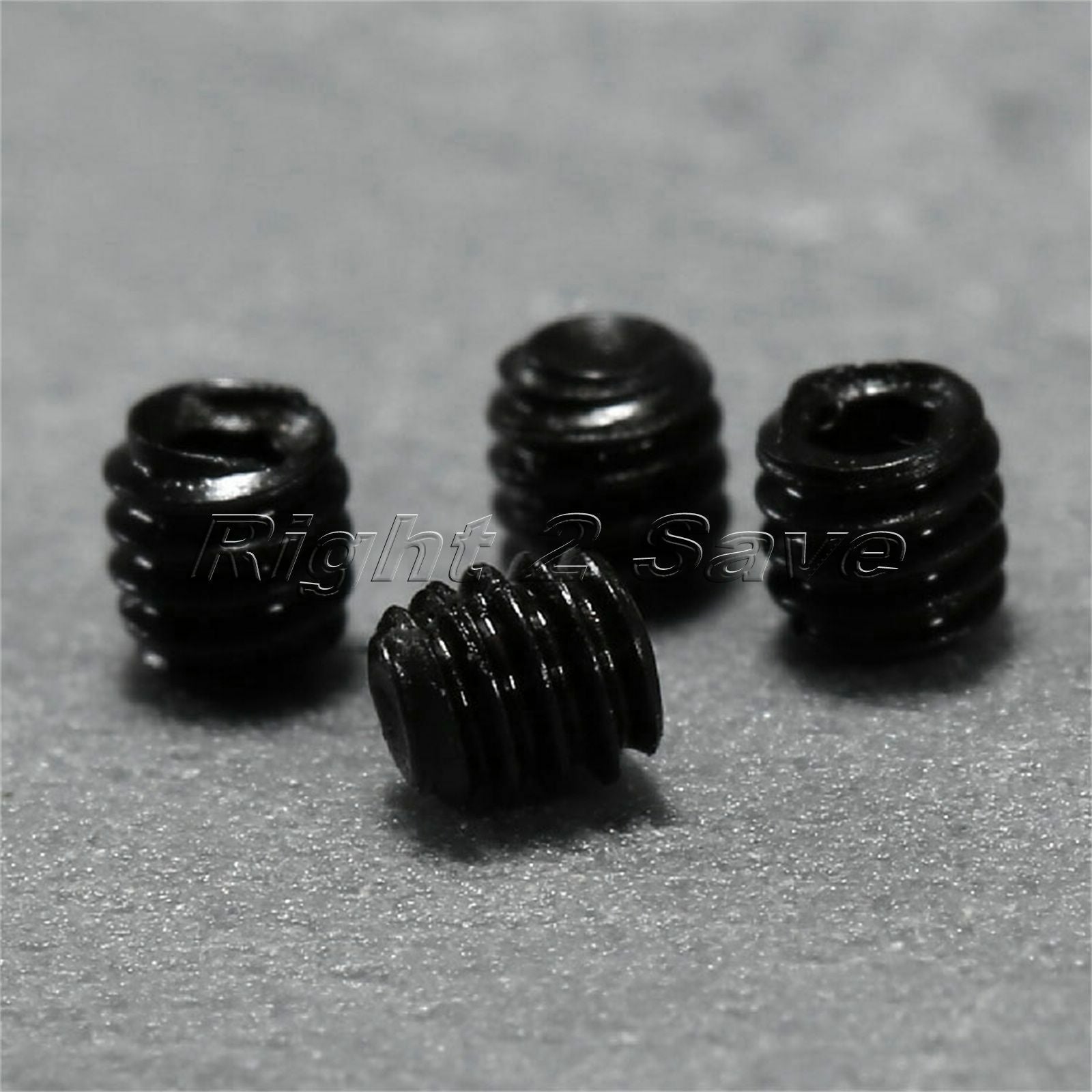 50Pcs M2 x 2mm Carbon Steel Hex Socket Cap Head Grub Screw Black 0.08" L 2mm Dia