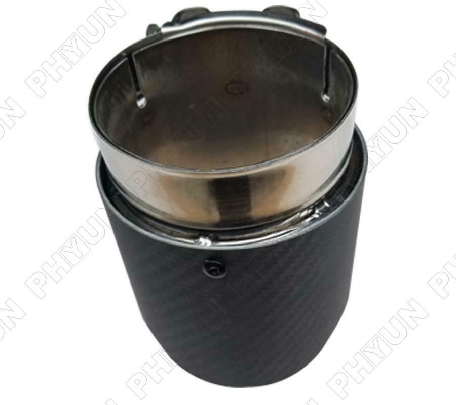 86mm Inlet Matte Carbon Fiber Car Exhaust Tip Muffler For BMW X5 F15 E70 X6 F16
