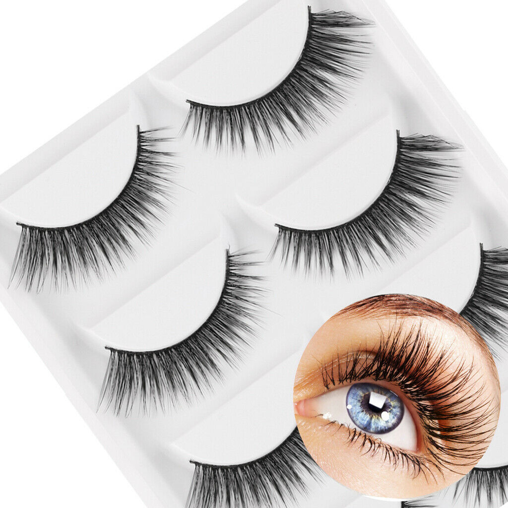 5 Pairs Natural Long Sparse&Cross Style Eye Lashes Extension False Eyelashes