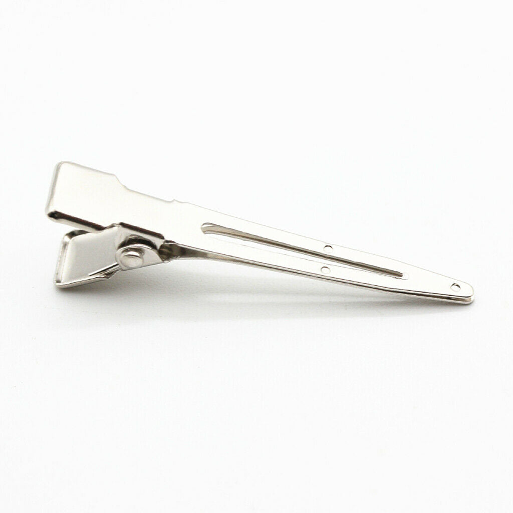 50pcs Women's Iron Bows Alligator Curl Clips Hair Pins Clamps Holders Crafts