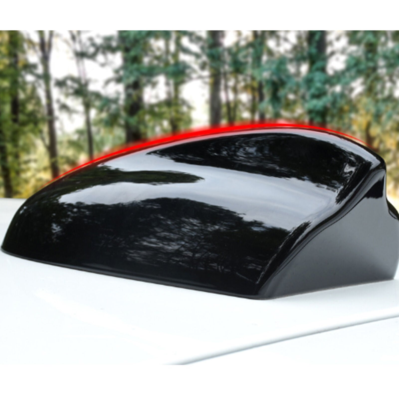 Universal Black Shark Fin Roof Antenna AM/FM Radio Signal Decor Aerial Cover