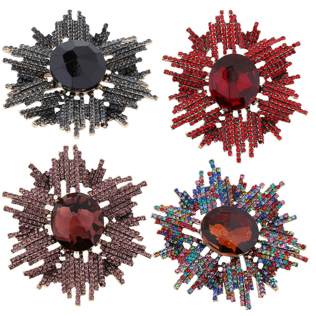 Unisex Rhinestone Full Rhinestone Brooch Pin Clothing Accessories Multicolor