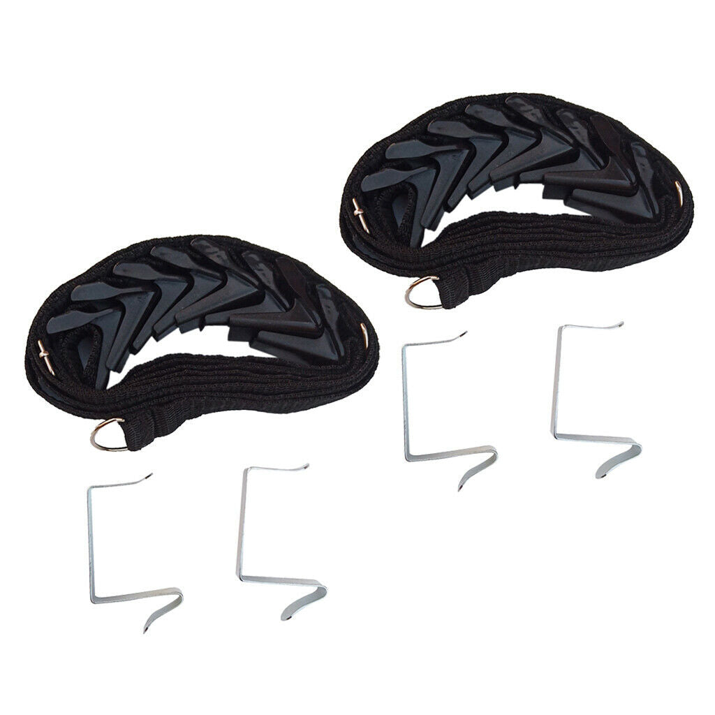 2 Pcs Over Door Hanger Nylon Straps Bag Coat Umbrella Rack Organizer Black
