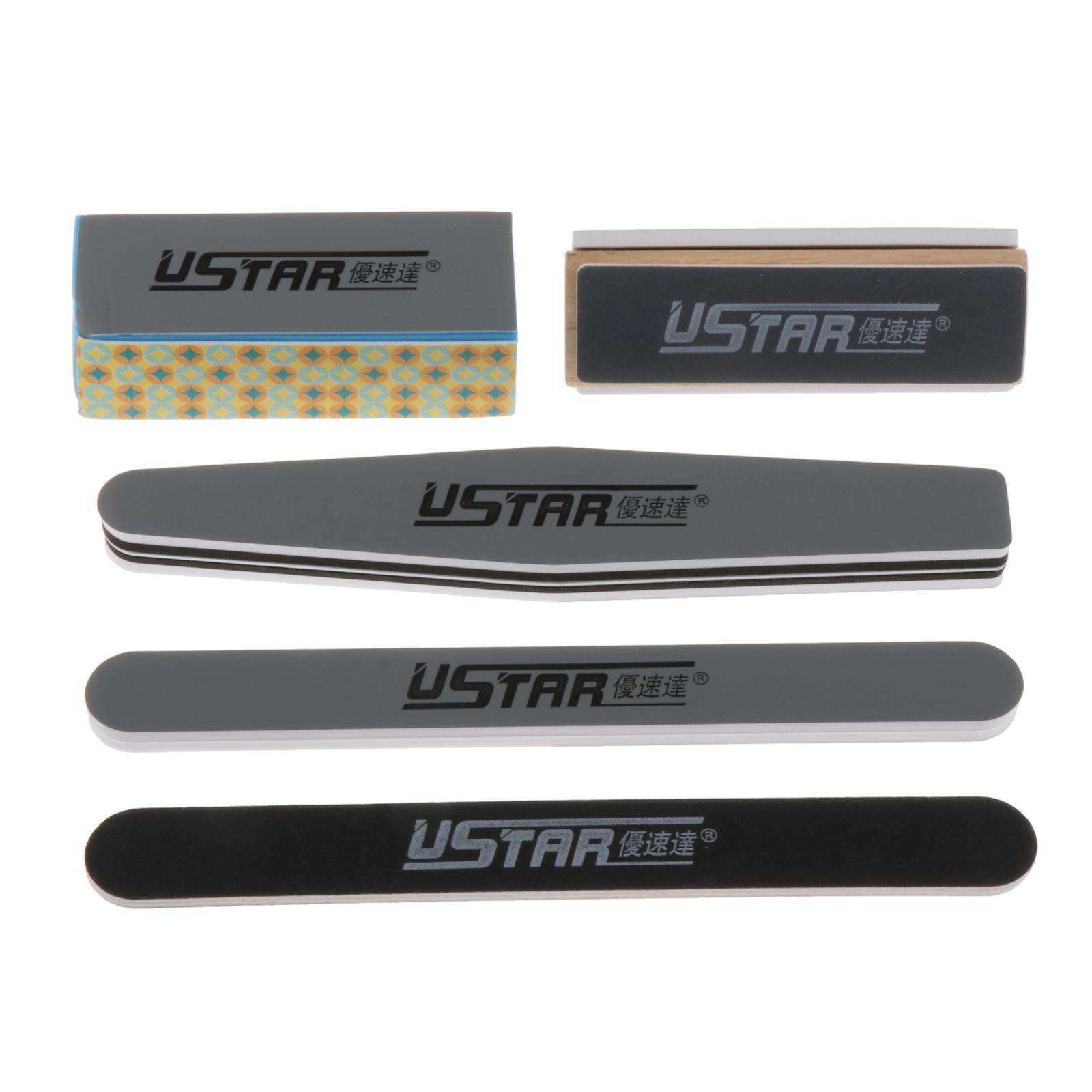 5 Style Double Side Nail Files Emery Board Modelling Nail Art Polish Tool