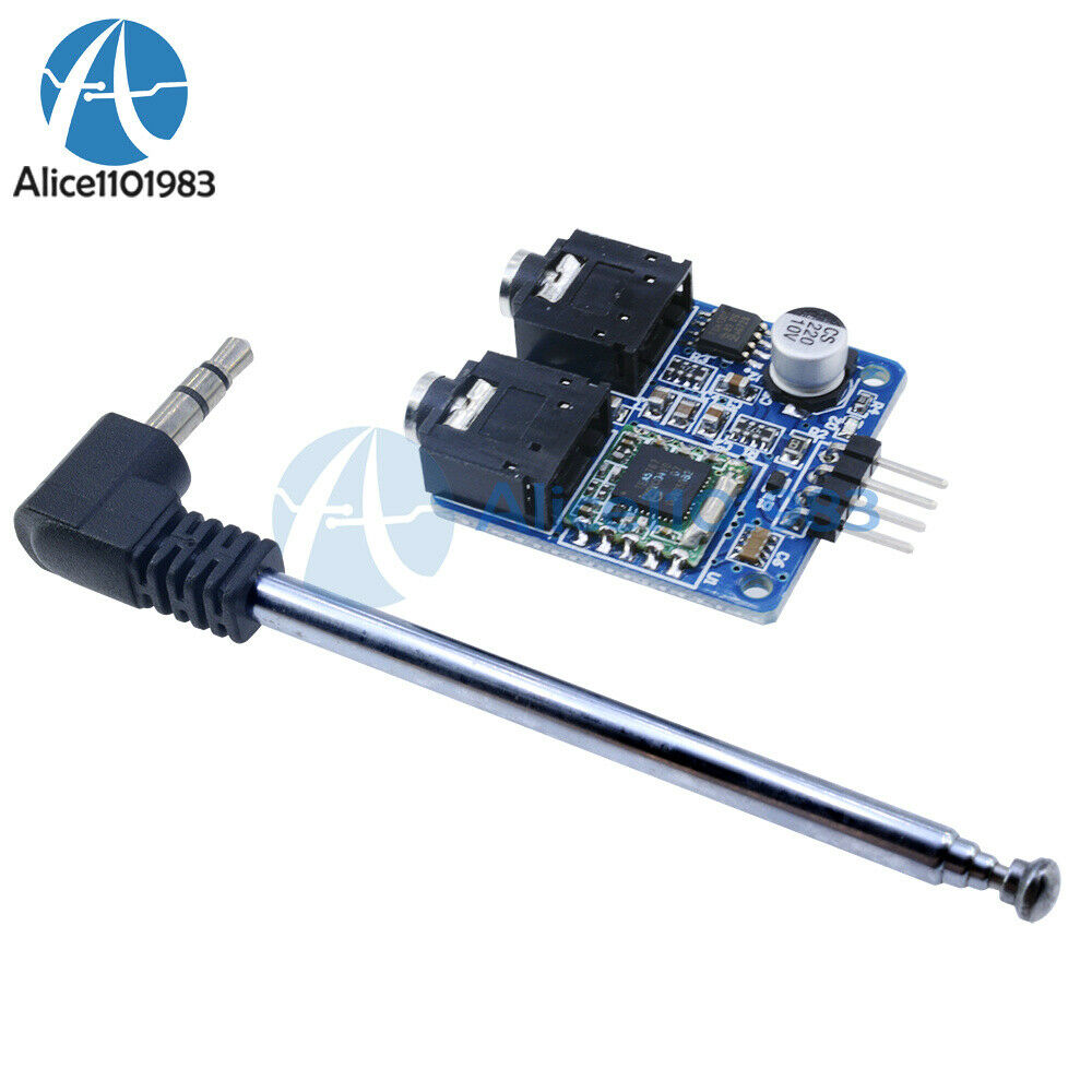 2PCS TEA5767 76-108MHZ FM Stereo Radio Module +Cable Antenna for Arduino