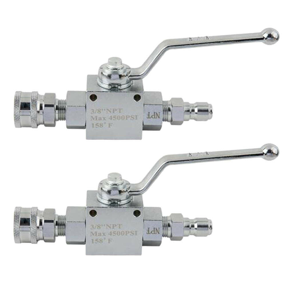 Set of 2 3/8" NPT Plating Ball Valve High Pressure With Thickened Valve