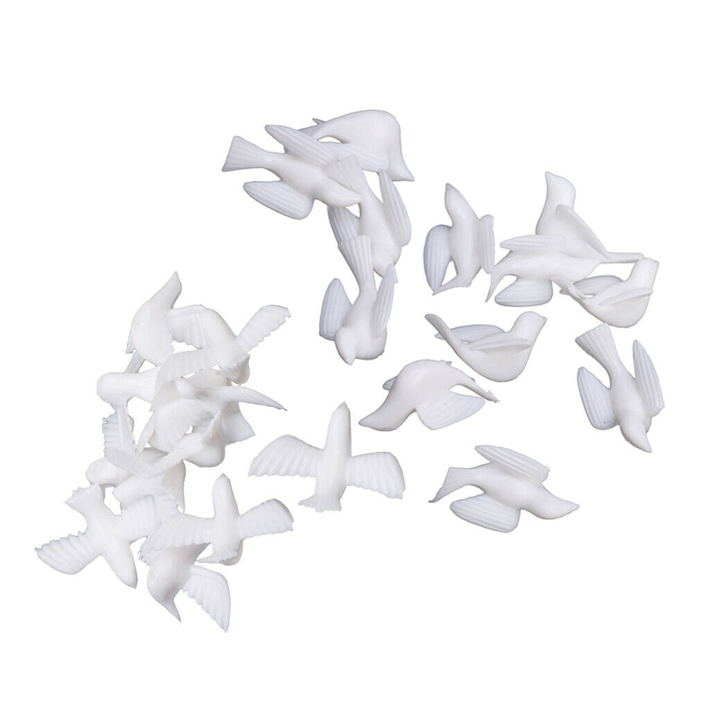 24pcs Artificial Pigeons in PVC for Christmas, Halloween Decoration - Small