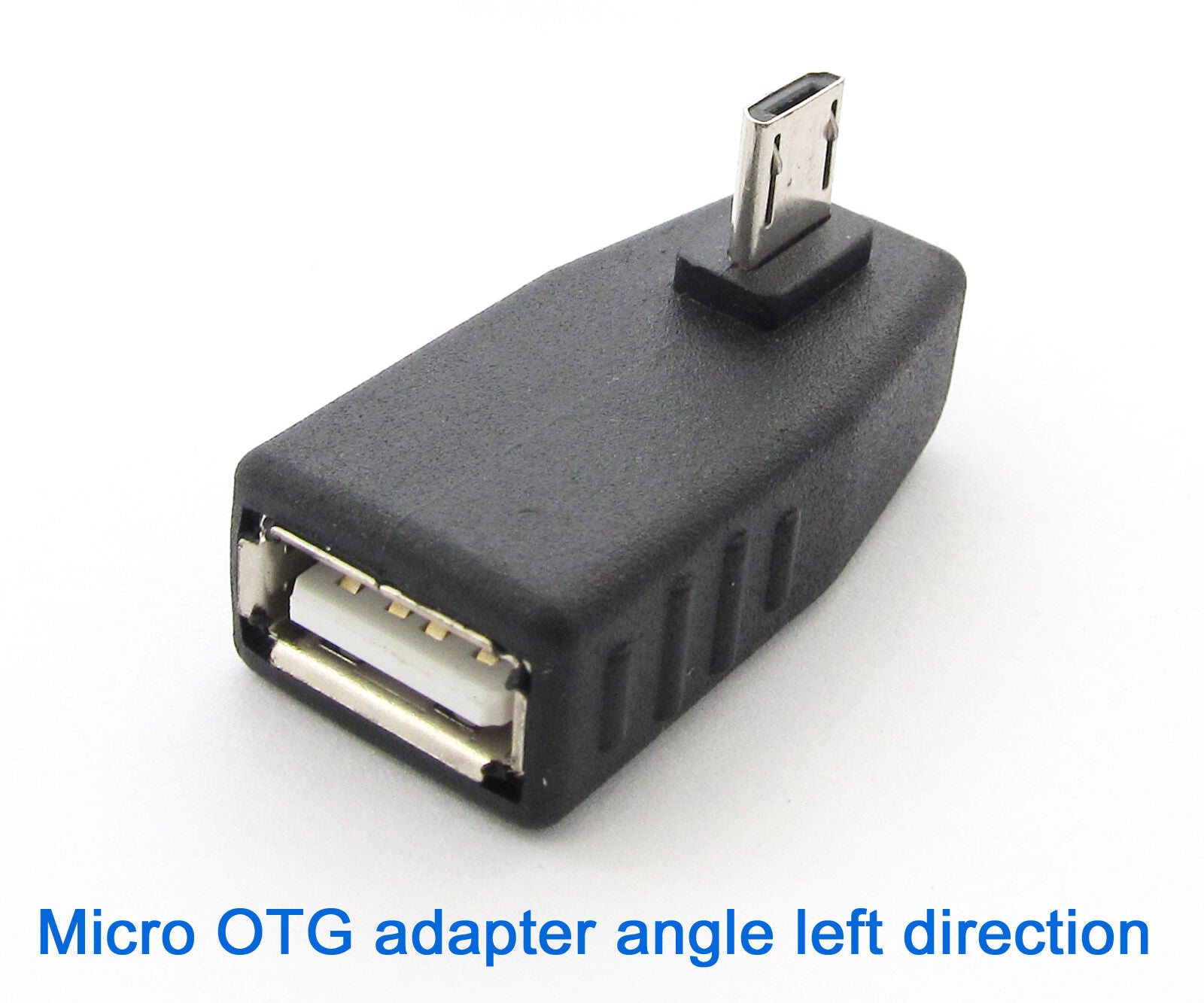 50x Left Angle Micro 5pin USB Plug Male To USB 2.O Female OTG Adapter Connector
