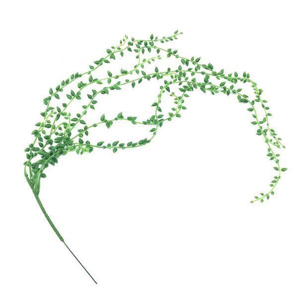Artificial Hanging String of Pearls Wicker Succulent Plants Supplies A