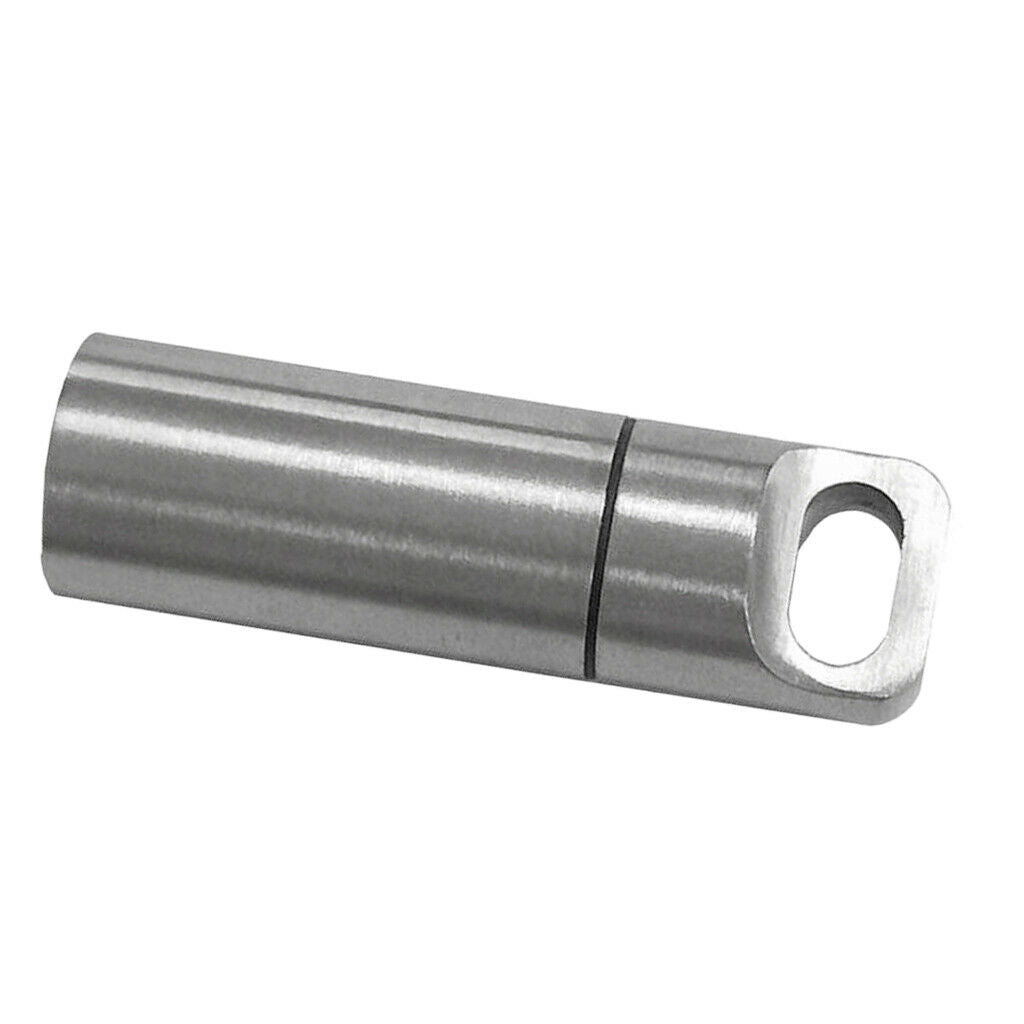 Waterproof pill capsule / match case battery holder case, stainless steel