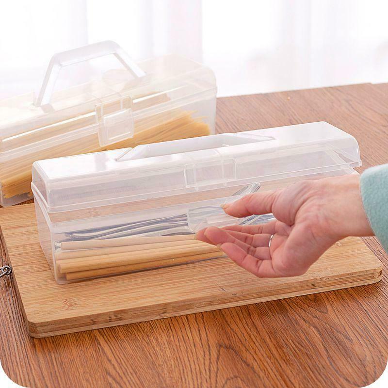 Kitchen Handheld Chopsticks Tableware Spaghetti Noodle Food Storage Box Pasta