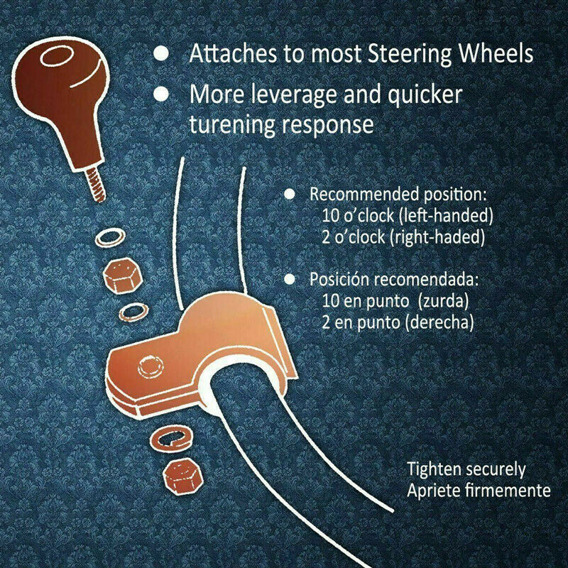 Auto Parts Auto Steering Wheel Booster Ball Car Iron Clip Steering Power Handle