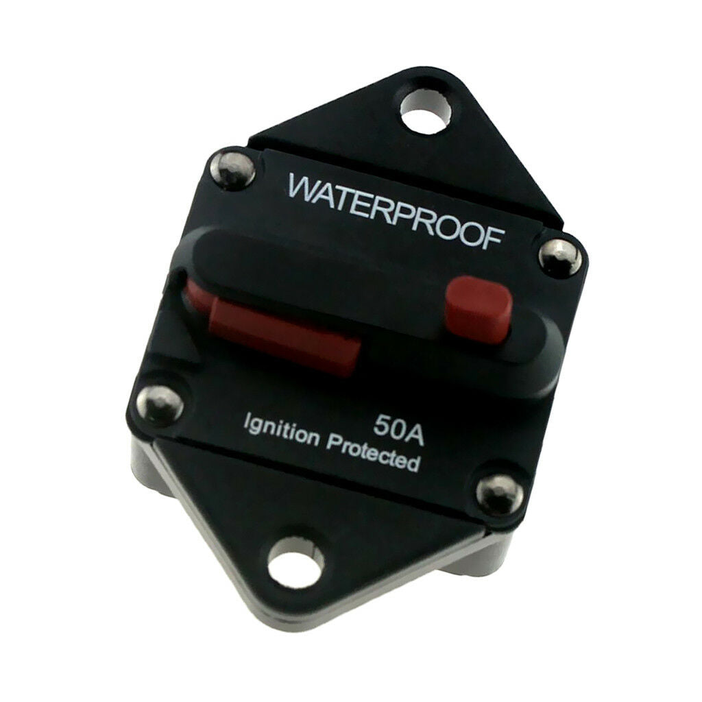 Car Auto Boat Ignition Protected 50 Amp Manual Reset Button Circuit Breaker