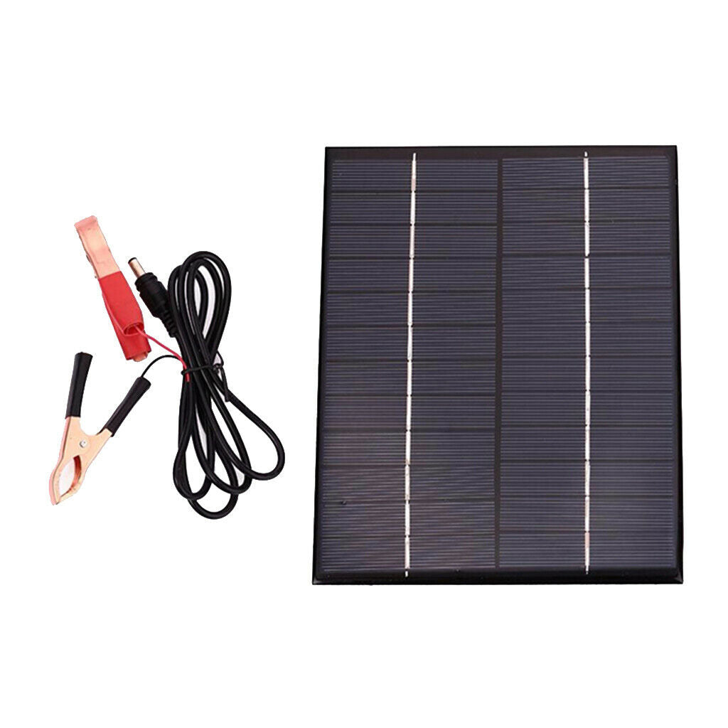 Solar Panel Kit 5.5W 12V Polycrystalline Battery Charger Maintainer + Cable with