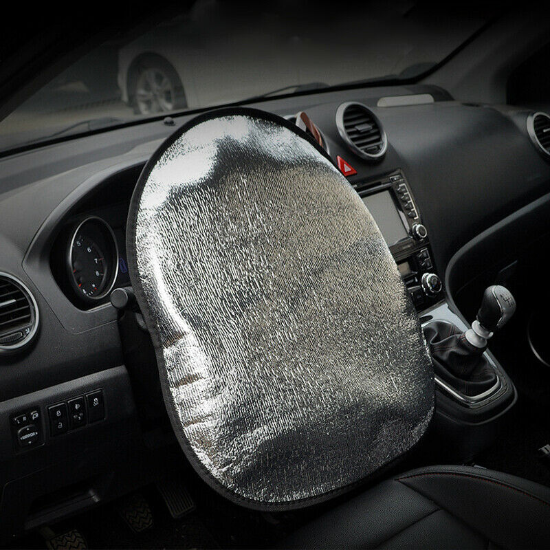 1PCS Auto Car Steering Wheel Anti-Heat Cover Sun Visor Sunshade Protector Pad