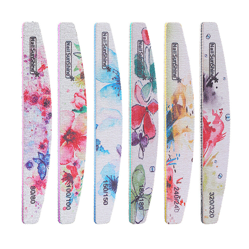 11 Pieces DIY Nail Files Double Side Sanding Buffer Nail Art Polish Tool Kit
