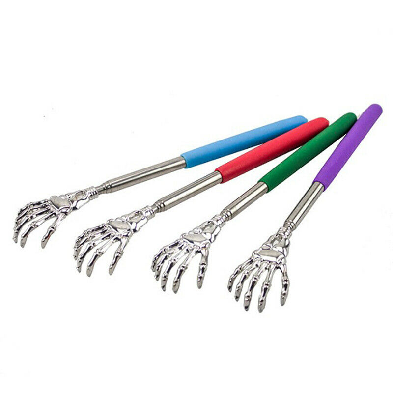 New Stainless Steel Telescoping Extendable Back Scratcher ghost paw MassagerBDA